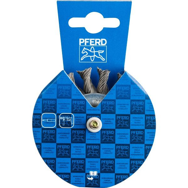 Pferd Rundbürste mit Schaft, gezopft POS RBG 7006/6 ST 0,50, VE: 10 Stück, 43702003