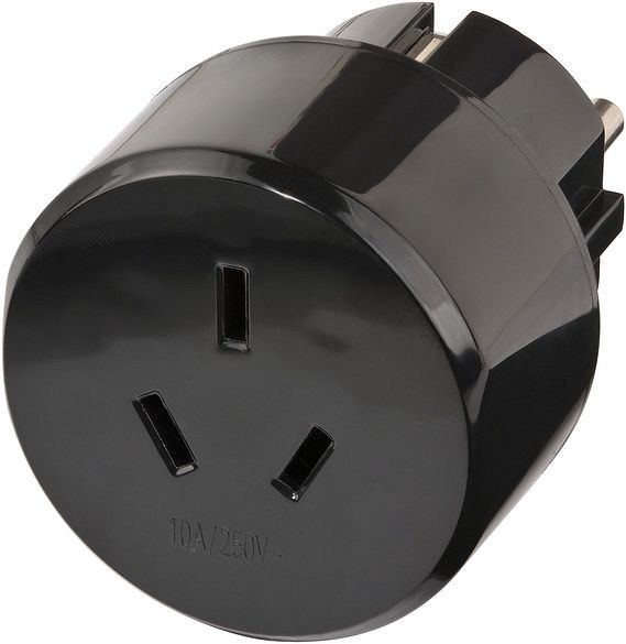 Brennenstuhl Reisestecker / Reiseadapter (Reise-Steckdosenadapter für: Euro Steckdose und Australien, China Stecker) schwarz, VE: 5 Stück, 1508510