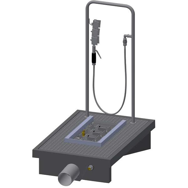 KWC Stiefelreinigungsanlage, Sirius, 600x205x900 mm, Ablaufstutzen horizontal, 2000101085