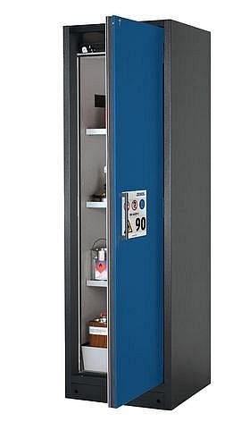 asecos Gefahrstoffschrank Select W-63R, 600 mm, 3 Einlegeböden, Tür blau (rechts), 3007304730076