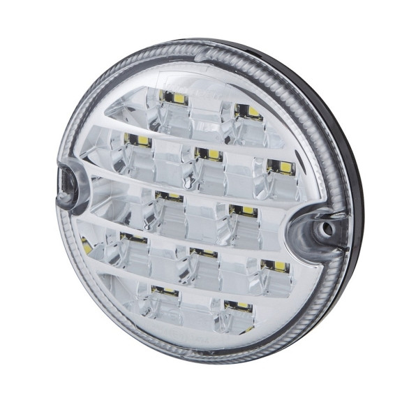 HELLA VALUEFIT LED-Rückfahrscheinwerfer, Valuefit, 12/24V, Einbau, 2-Punkt Befestigung, Kabel: 260mm, Stecker: offene Kabelenden, Ø 95 mm, 2ZR 357 028-041