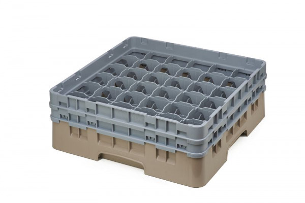 Cambro Spülkorb mit 36 Fächer Camrack® 13,3 cm Beige, 36S434184