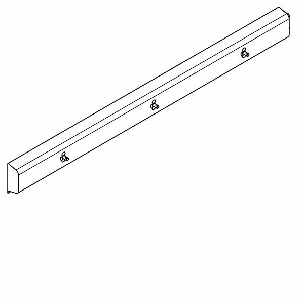 KWC Armatureneinheit, Edelstahl, Wandmontage, 3 Waschplätze, 1800 mm, Wasser rechts, 2030071459