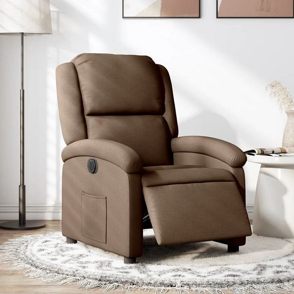 vidaXL Relaxsessel Elektrisch Braun Stoff, 3204144, 8721012166325