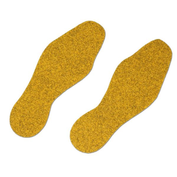 m2 Antirutschbelag Hinweismarkierung Public 46 gelb Schuhform 95x265mm (1 Paar), VE: 10 Stück, M9GV10S1