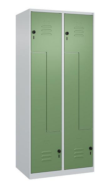 C+P Z-Spind Classic PLUS, 4 Abteile, 1850x800x500mm, 7035/6011, Drehriegel, 080003-224 S10024