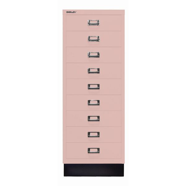 Bisley MultiDrawer™, Inkl. Sockel, DIN A3, 9 Schubladen, 620 pastellpink, L39A39S620
