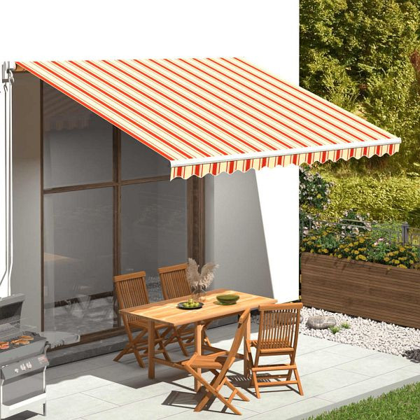 vidaXL Markisenbespannung Gelb und Orange 4x3 m, 312017