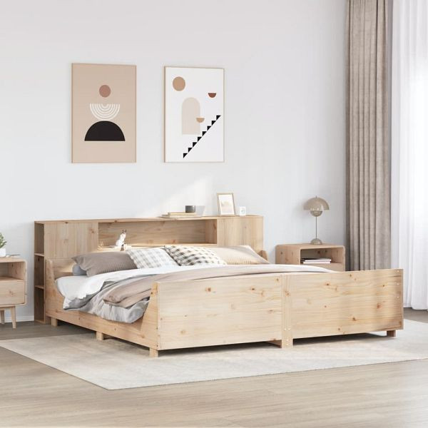 vidaXL Massivholzbett ohne Matratze 200x200 cm Kiefer, 3323755
