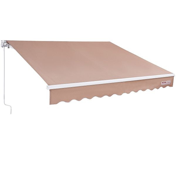 VEVOR Terrassenmarkise, einziehbar, 25,4 x 20,3 cm, Markise, Sonnenschutz, mit Kurbel, SSSZYPKQSQBSA2Y80V0