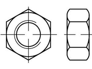 Sechskantmuttern ISO 4032 Leichtmetall M 16 Al VE=S (50 Stück)