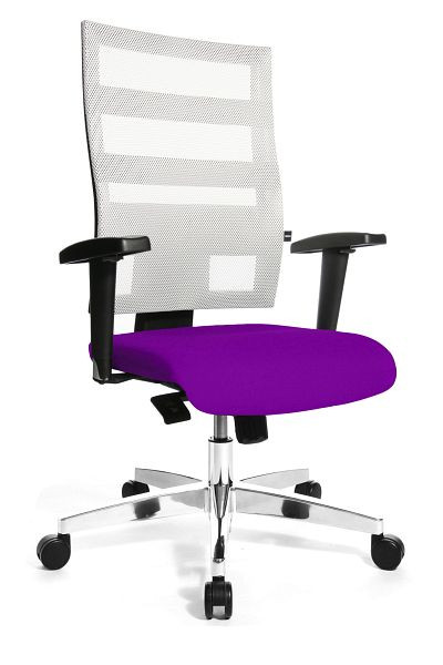 Topstar Design-Drehstuhl, stufenlose Sitzhöhenverstellung, lila/weiß, 959TT333