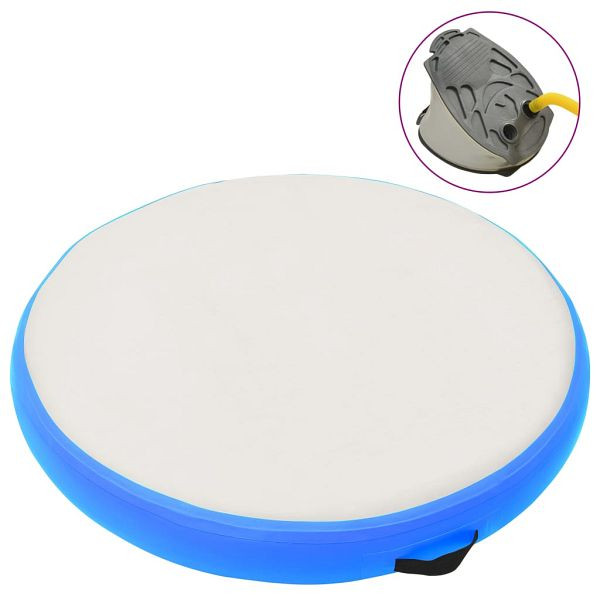 vidaXL Aufblasbares Gymnastik-Kissen mit Pumpe 100x100x10 cm PVC Blau, 92704