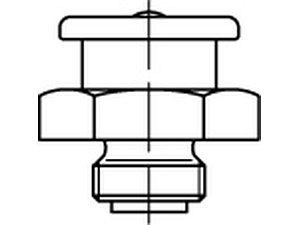 Flachschmiernippel DIN 3404 5.8 G 1/4 - 16 SW 17 galvanisch verzinkt, mit rundem Kopf VE=S (50 Stück)