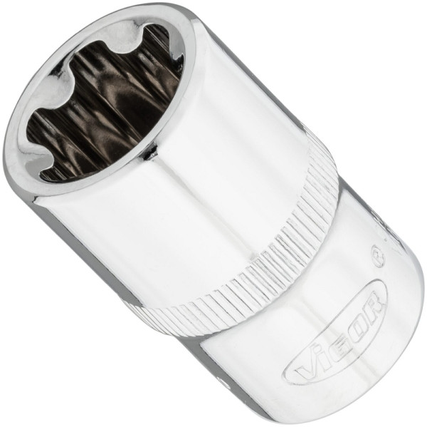 VIGOR T-Plus Steckschlüsseleinsatz, Vierkant 12,5 mm (1/2 Zoll), E+ Profil, E20+, V7920-EP20