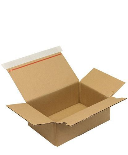 TransPak Automatikkarton-Faltkarton 1-wellig, mit SK-Verschluss, 230 x 160 x 80 mm, Format A5, Qualität 1.20B, VE: 20 Stück, 299445