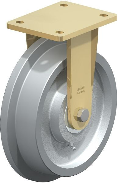 Blickle BS-SPK 200K Stahlgeschweißte Schwerlast-Bockrolle, Stahl, Grau, 76281