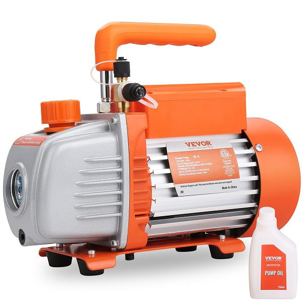VEVOR Vakuumpumpe 150W Unterdruckpumpe 1-stufige Klimaanlage Pumpe 100L/min Durchfluss, KDZKBLJ150WA1NDONV2