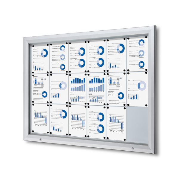 Showdown Displays Schaukasten Außen (18xA4), mit Gasfeder, SCT18xA4PH
