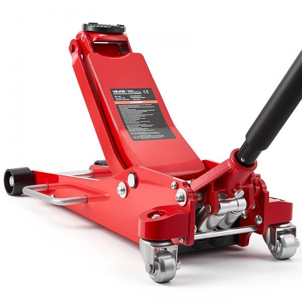 VEVOR Hydraulischer Rangierwagenheber 3 t, Aluminium, Doppelkolben-Schnellhubpumpe, 85-515 mm Hubbereich, Rot, WSQJDLT3TSGB9EVDX001V0