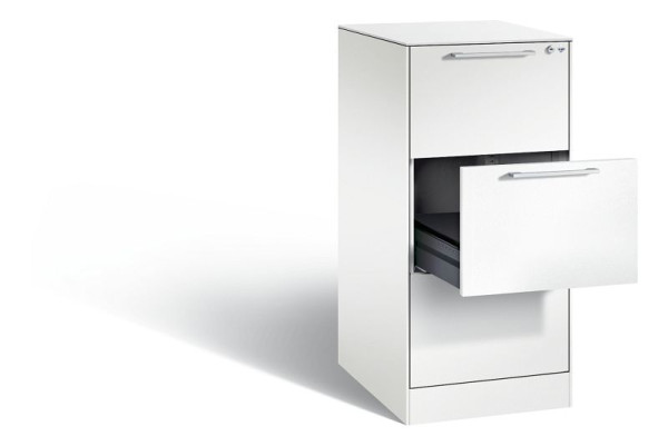 C+P Karteischrank Asisto, H1010xB440xT600mm, Farbe: Verkehrsweiß, Bügelgriff, 146245-321 S10012