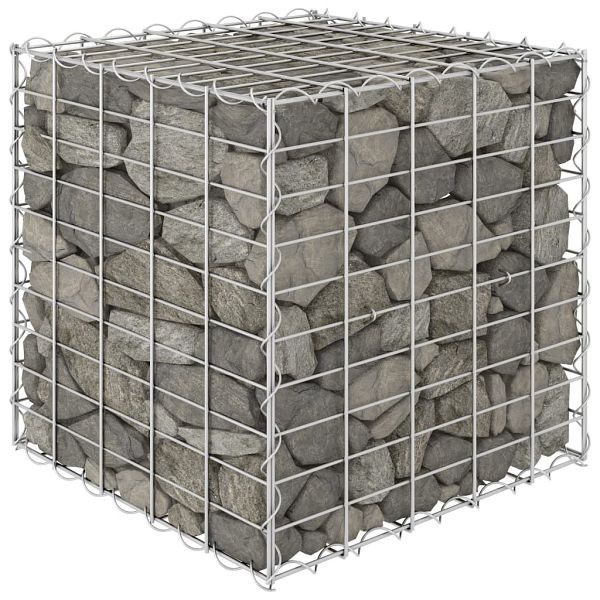 vidaXL Würfel-Gabionen-Hochbeet Stahldraht 50x50x50 cm, 145650