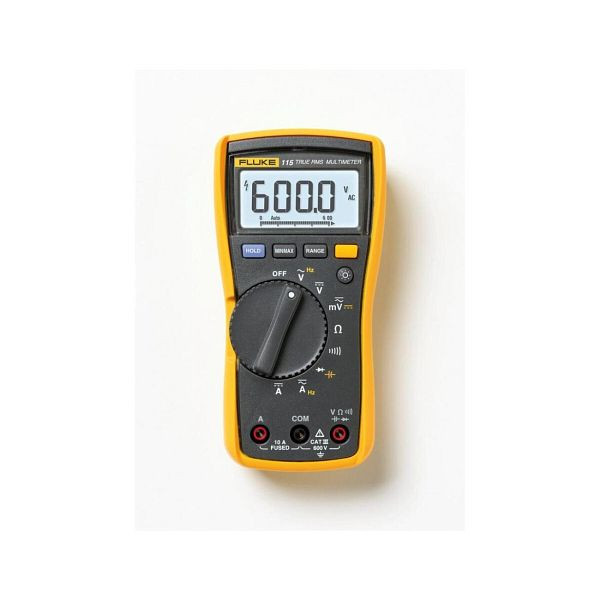 Fluke Multimeter digital man/auto 600VAC/0,1mV 10AAC/100µA 10ADC/100µA 40MOhm Fluke-115EUR, 111162