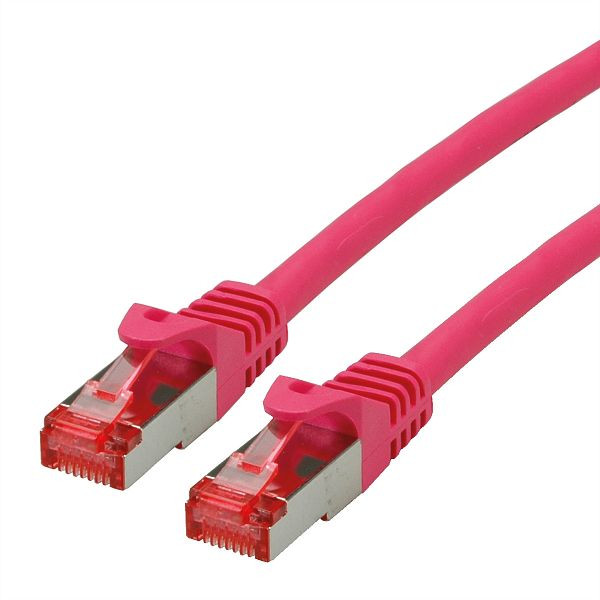 ROLINE Patchkabel Kategorie 6 S/FTP (PiMF), Component Level, LSOH, pink, 20 m, 21.15.2699