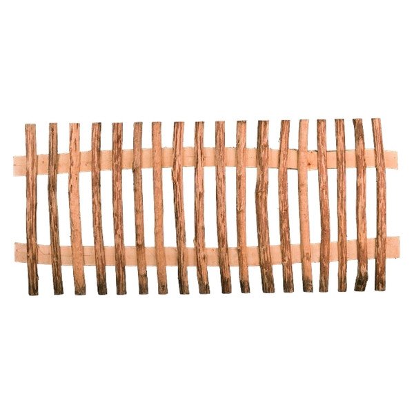 T&J MARRE-Lattenzaun Haselnuss, 180 x 80 cm, Lattenabstand 6 cm, Querriegel halbrund, 34852