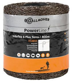 Gallagher Vidoflex 6 PowerLine 400m terra Kunststofflitze, 054855