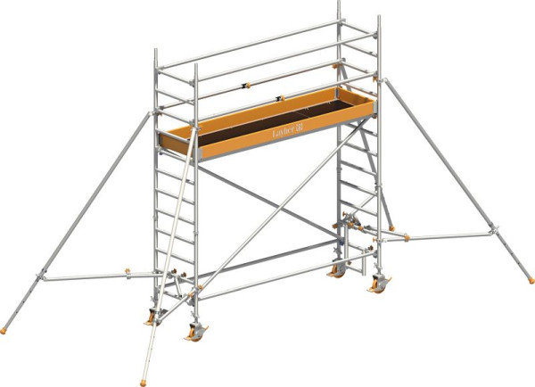 Layher Gerüst Uni Standard P2 mit Uni Telegeländer und Gerüststützen, Max. Plattformhöhe: 2,20 m, 1411122