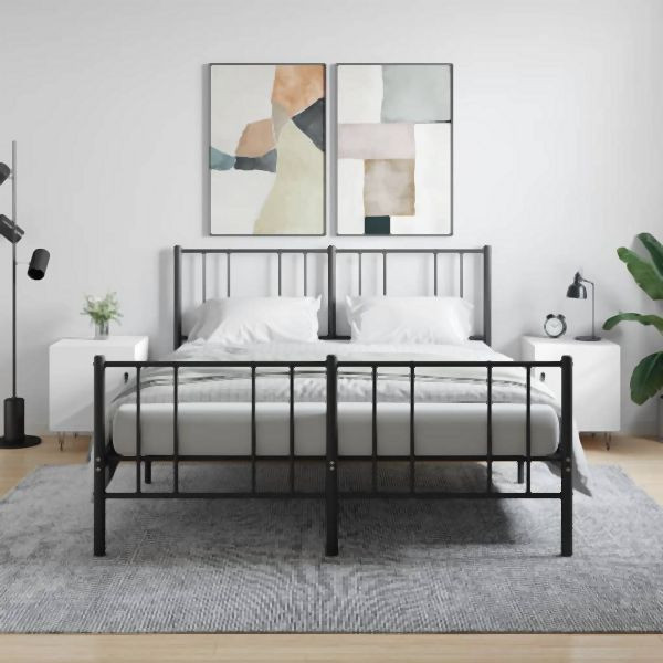 vidaXL Nachttische 2 Stück Weiß 40x40x50 cm Holzwerkstoff, 827549