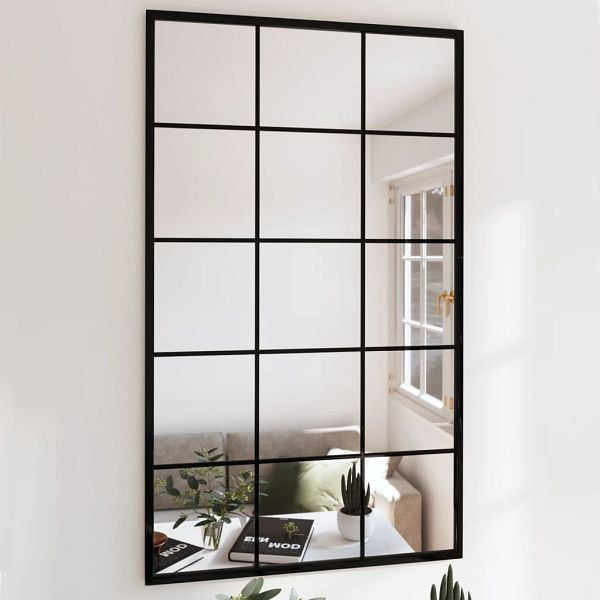 vidaXL Wandspiegel 4 Stück Schwarz 100x60 cm Metall, 3189037