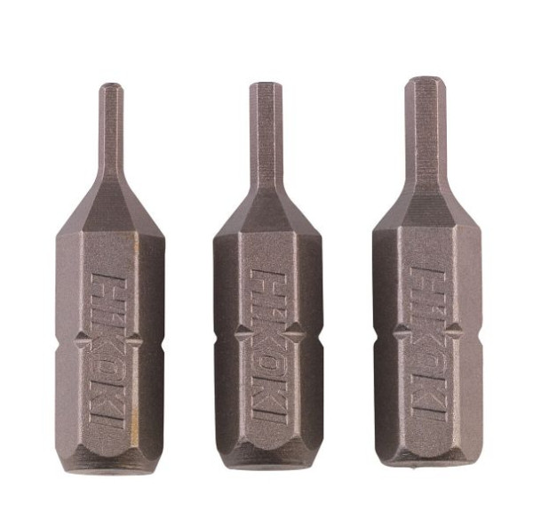 HiKOKI Bit 1/4" HEX 1.5 / 2 / 2.5, 25mm, VE: 3 Stück, 4100306