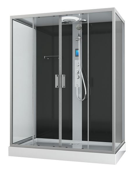 Sanotechnik Komplettduschkabine NEW YORK 90x160x215cm chrom (Bausatz), CL23