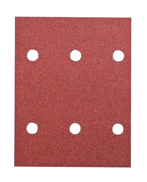 HiKOKI Schleifblatt 114x140mm P100, zum Spannen, Rot, VE: 10 Stück, 753054