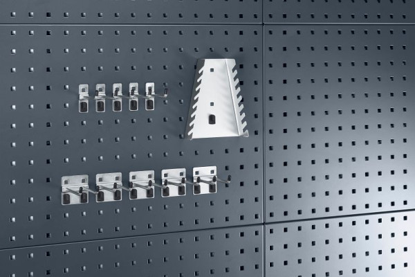 bott perfo Sortiment mit 11 Teilen 10 Haken, 1 Halter verzinkt, 43021010