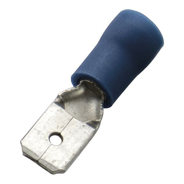 Haupa Flachstecker blau isoliert 1,5-2,5/6,3, PVC-isoliert, ECO-line, VE: 100 Stück, 370424