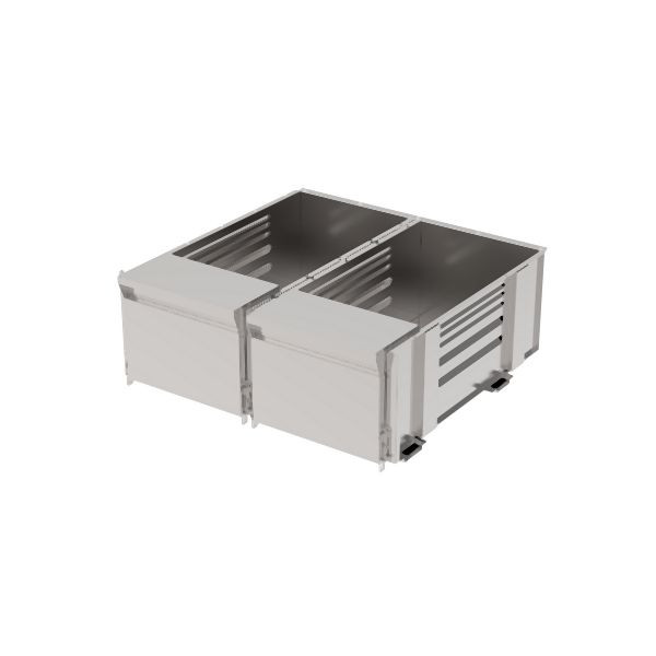 Rieber varithek® EST 2x1/1 - ohne Steckdose, Edelstahl, 91050212