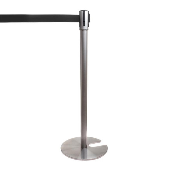 ALLPAX STOPPO Abgrenzungsständer, Gurtpfosten stapelbar, Zugband schwarz, 300 cm, 10010789