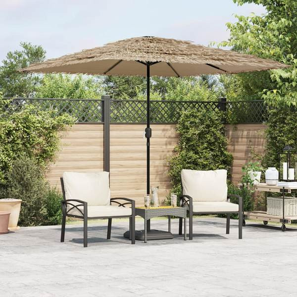 vidaXL Sonnenschirm mit Stahlmast Braun 248x248x248 cm, 4005089
