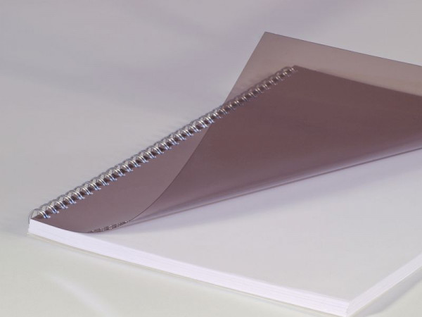 RENZ Deckblätter, DIN A4, transparent rauchfarben Stärke 0,20 mm, VE: 100 Stück, 20200054