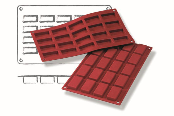 Schneider Backformen, Rechteck, 49 x 26 mm, Höhe 11 mm, 115037