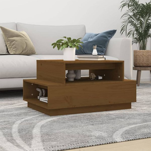vidaXL Couchtisch Honigbraun 80x55x40,5 cm Massivholz Kiefer, 814517