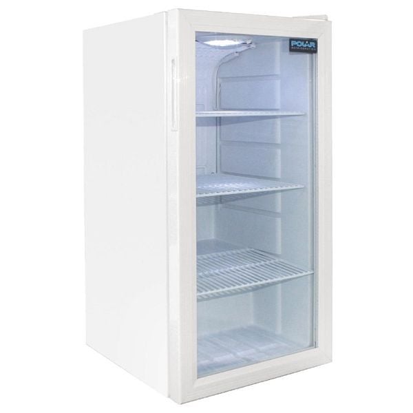 Polar Displaykühlschrank Tischmodell 88L, 85 W, weiße Oberfläche, CF750