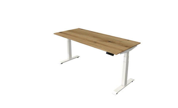 Kerkmann Steh-/Sitztisch Move 4 neu 180 x 80 cm Gestell weiß, Tischplatte Eiche, 10090755
