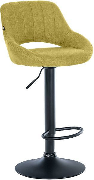 CLP Barhocker Milet Stoff schwarz, grün, 321283, 4251756482220