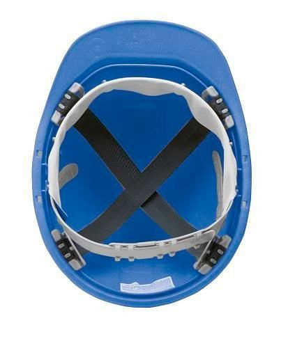Schuberth Bauschutzhelm mit 4-Punkt-Gurtband, gemäß DIN-EN 397, blau, 116355