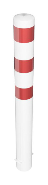 Schake Stahlrohrpoller Ø 152 x 3,2 mm ortsfest zum Einbetonieren feuerverzinkt / weiß beschichtet, feuerverzinkt, Gesamtlänge: 1500 mm, 40151B