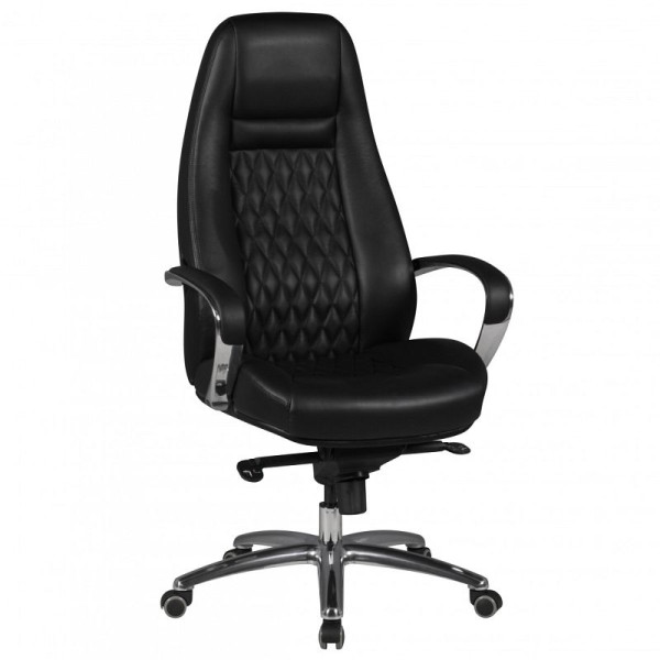 Amstyle Bürostuhl Austin Echtleder Schwarz, SPM1.298, 4250950232853